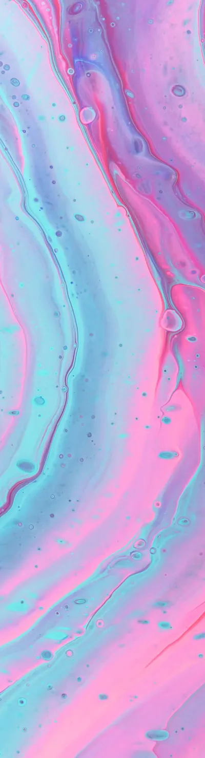 Tabla de skate con pintura fluida en rosa y azul