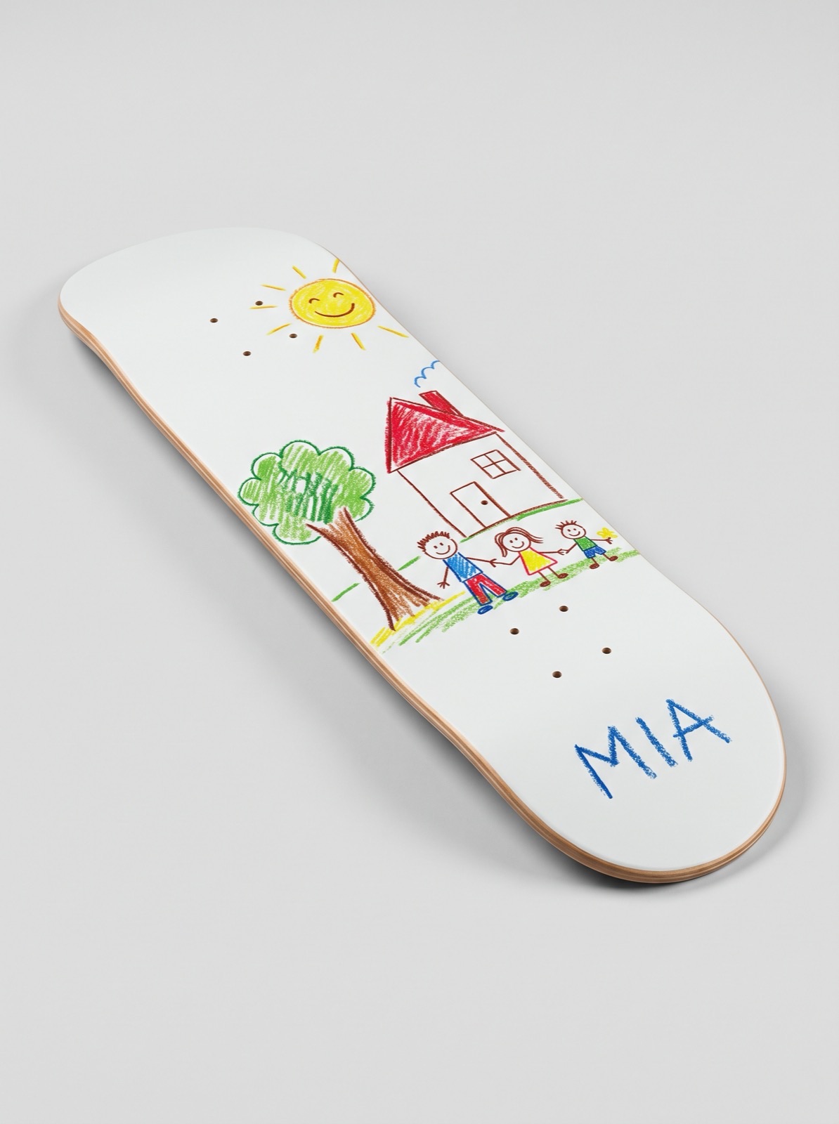 Planche avec un dessin d'enfant