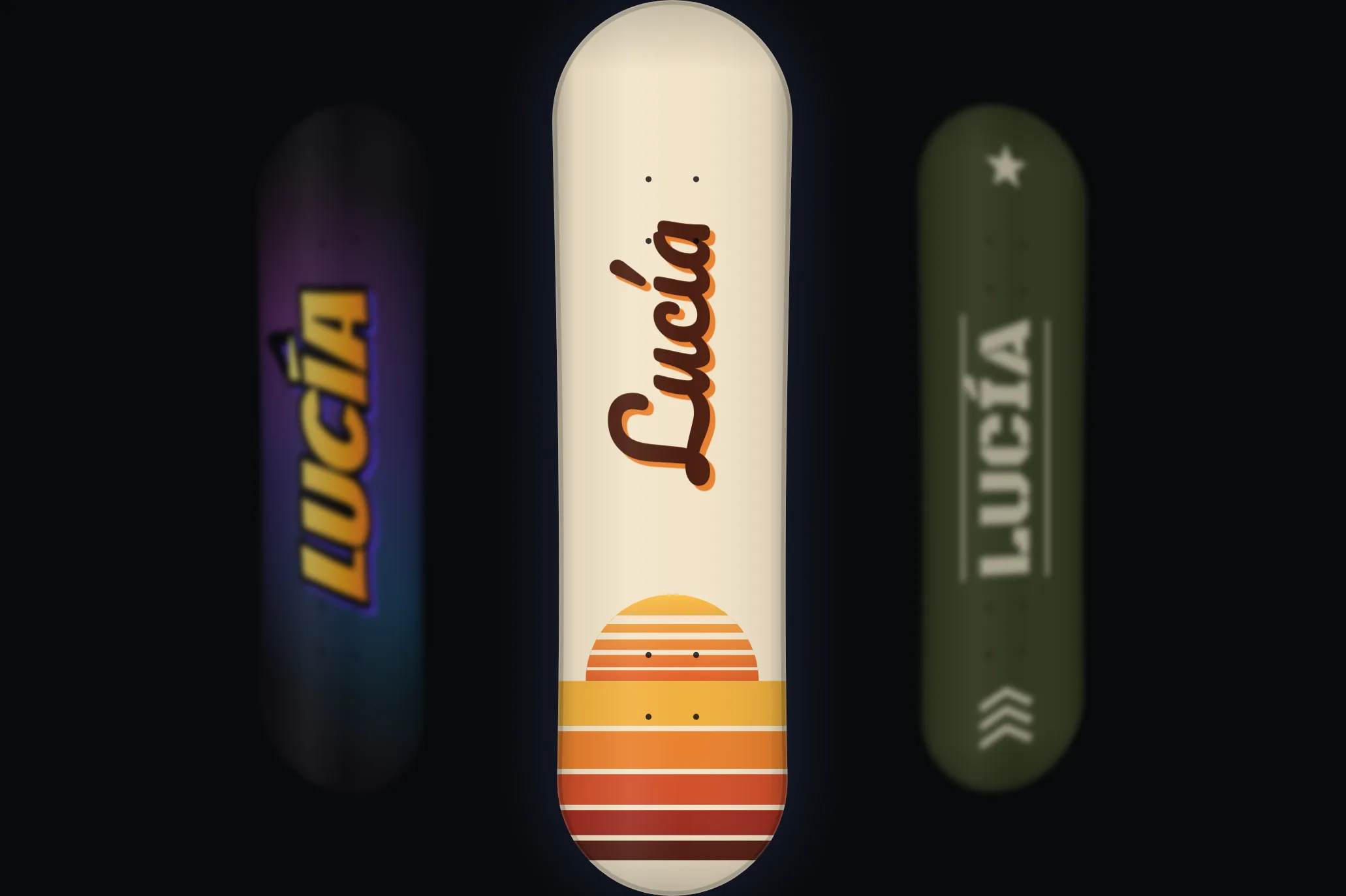 Tabla de skate personalizada con nombre