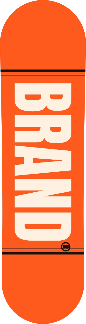 Tavole da skate di esempio con la grafica di un brand, di una band e di un festival