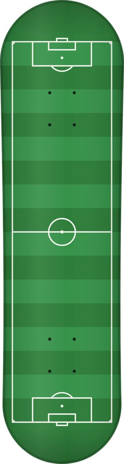 The Football template printed on a skateboard deck